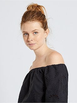 T-shirt met Engels borduurwerk - Kiabi