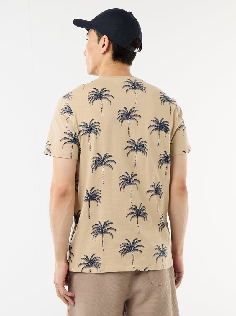 T-shirt met fantasieprint Biege - Kiabi