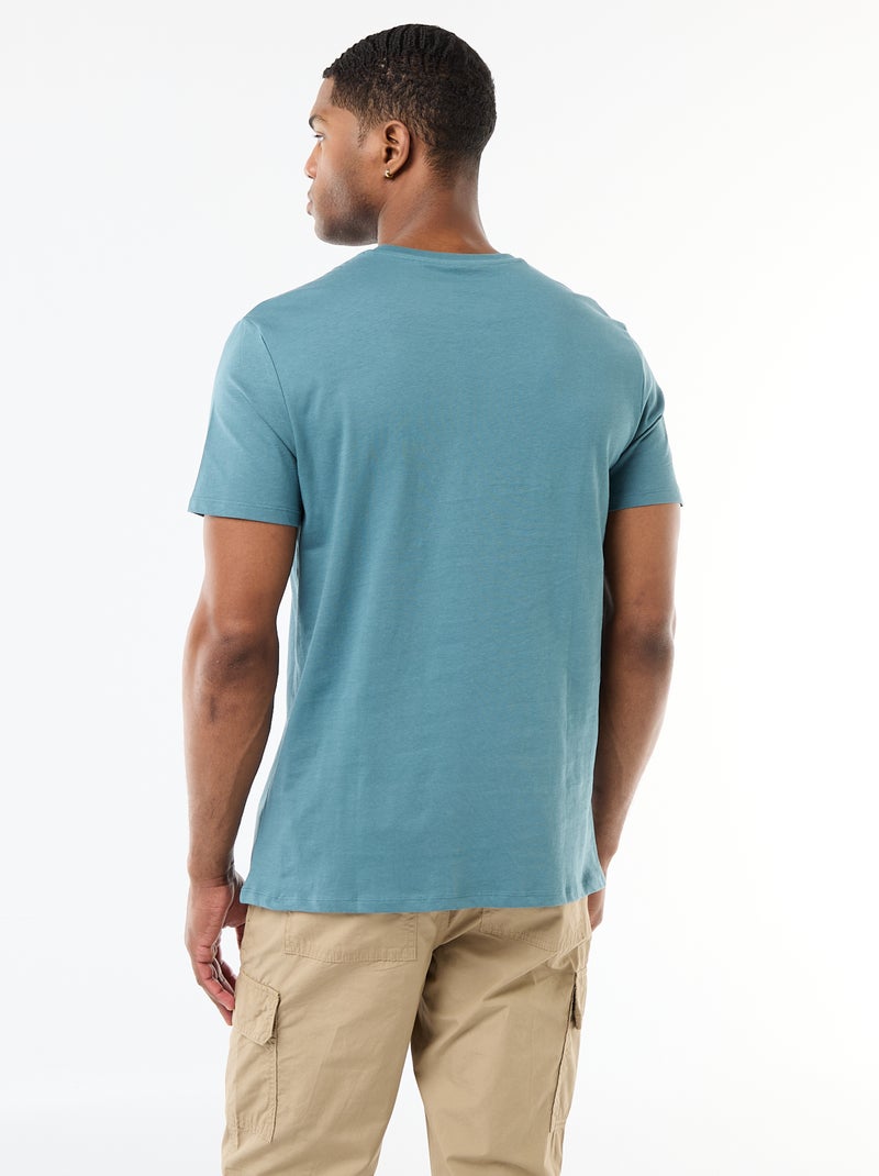 T-shirt met fantasieprint Blauw - Kiabi
