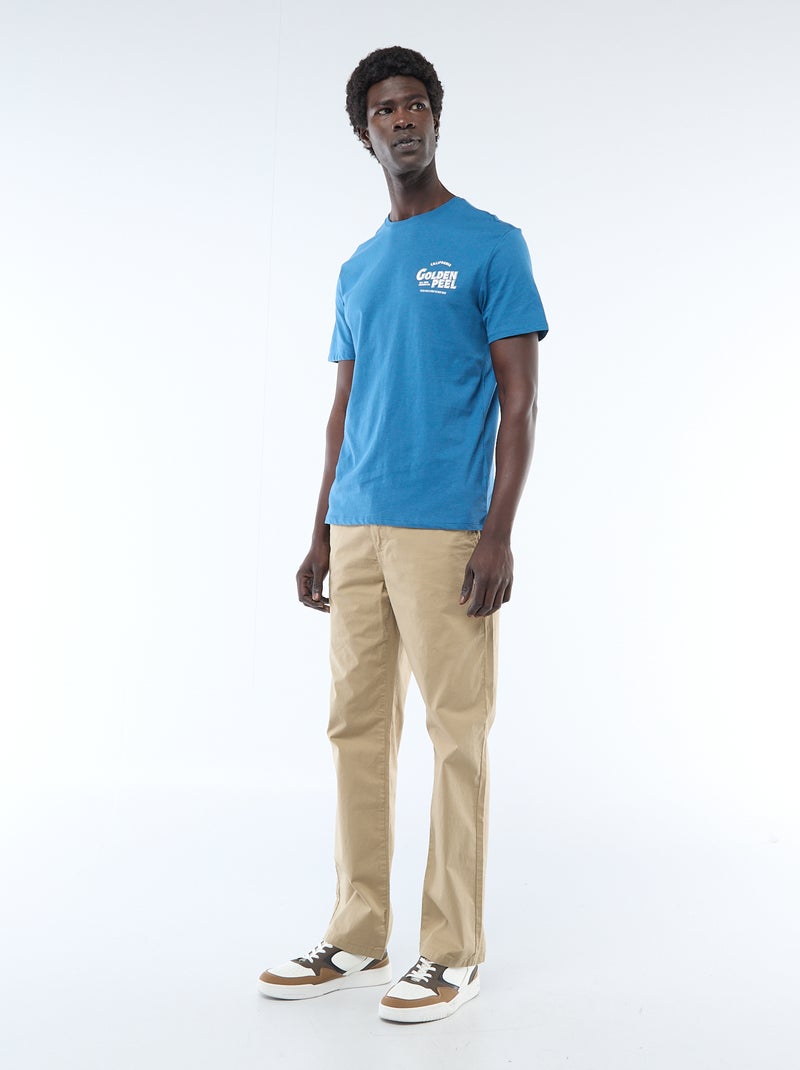 T-shirt met fantasieprint Blauw - Kiabi