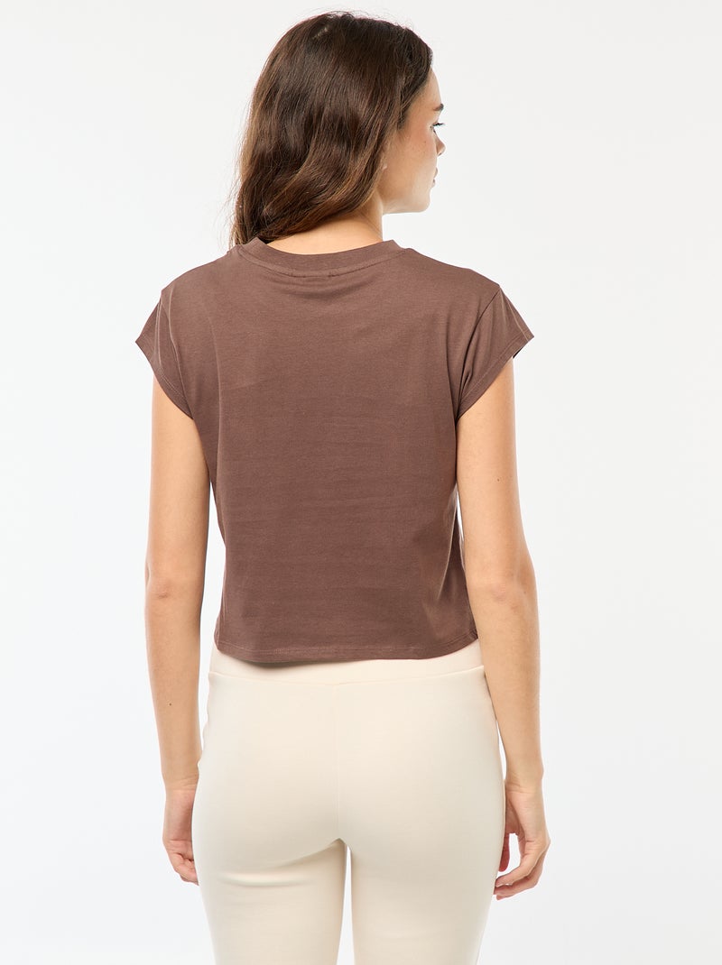 T-shirt met fantasieprint Bruin - Kiabi