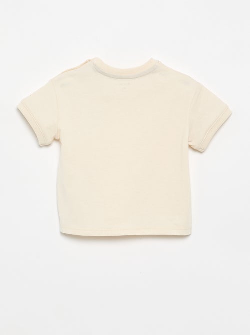 T-shirt met fantasieprint en korte mouwen - Kiabi