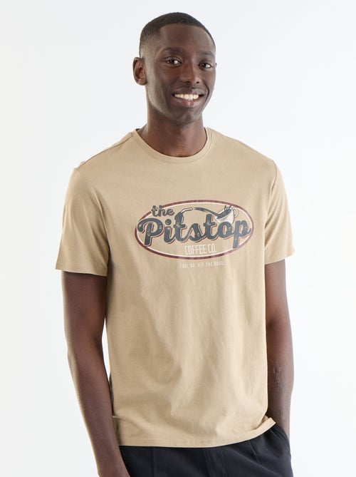 T-shirt met fantasieprint en korte mouwen - Kiabi
