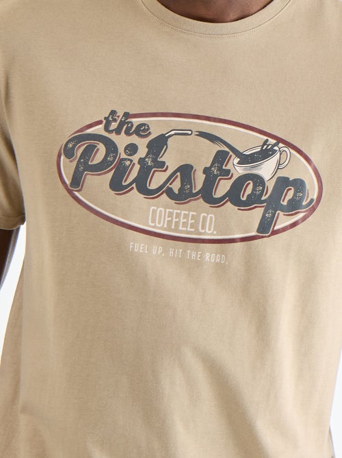 T-shirt met fantasieprint en korte mouwen - Kiabi