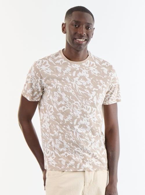 T-shirt met fantasieprint en korte mouwen - Kiabi