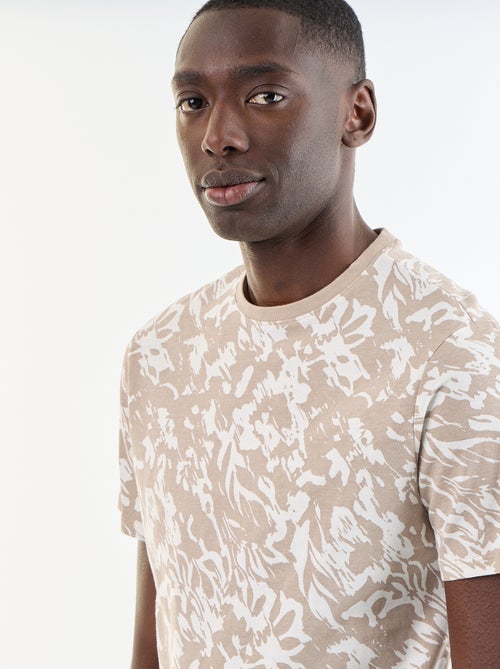 T-shirt met fantasieprint en korte mouwen - Kiabi