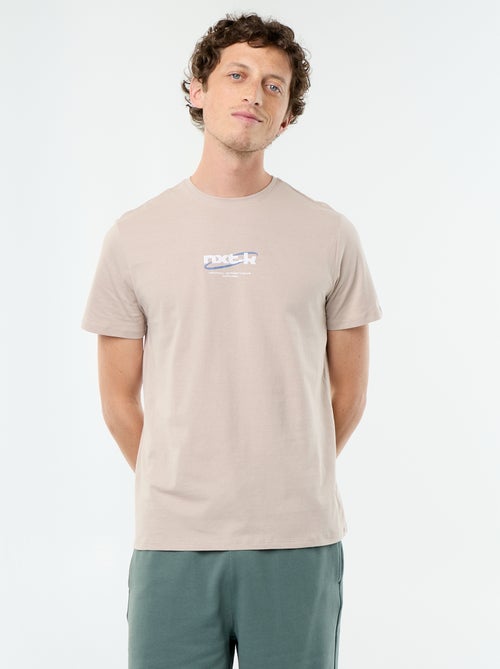 T-shirt met fantasieprint en korte mouwen - Kiabi