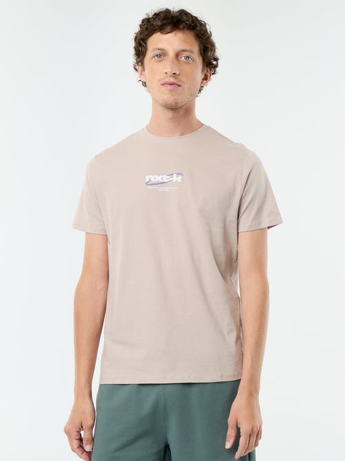 T-shirt met fantasieprint en korte mouwen - Kiabi