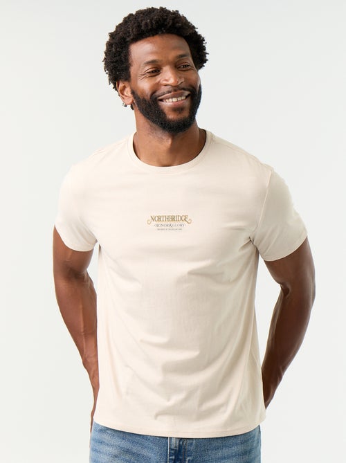 T-shirt met fantasieprint en korte mouwen - Kiabi T-shirt met fantasieprint en korte mouwen - Kiabi