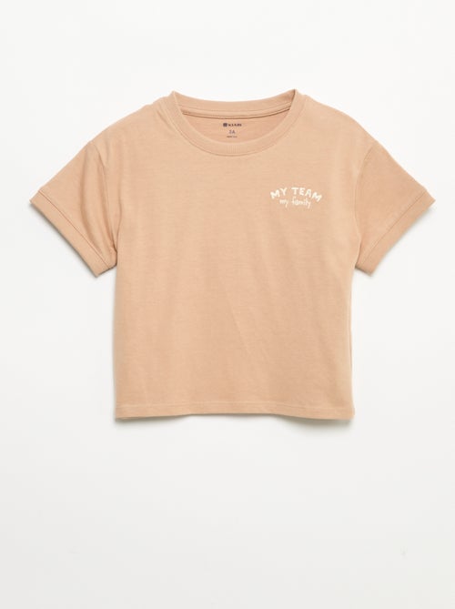 T-shirt met fantasieprint en korte mouwen - Kiabi