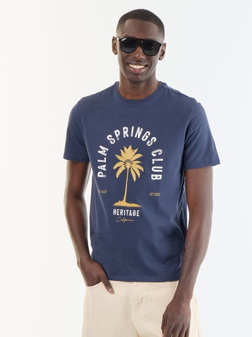 T-shirt met fantasieprint en korte mouwen - Kiabi