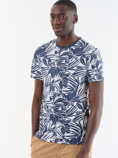 T-shirt met fantasieprint en korte mouwen - Kiabi