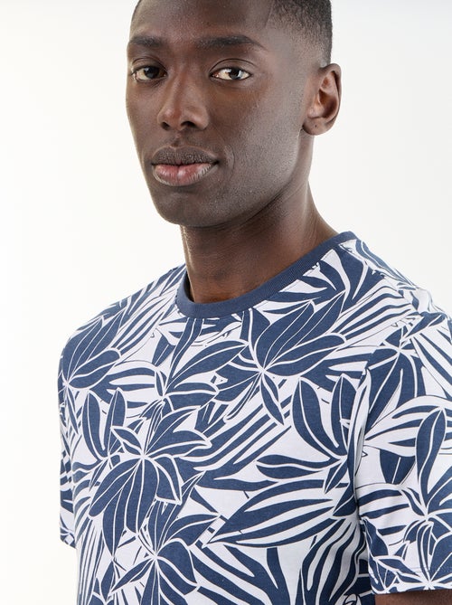 T-shirt met fantasieprint en korte mouwen - Kiabi
