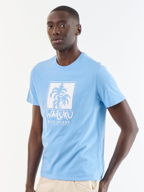 T-shirt met fantasieprint en korte mouwen - Kiabi