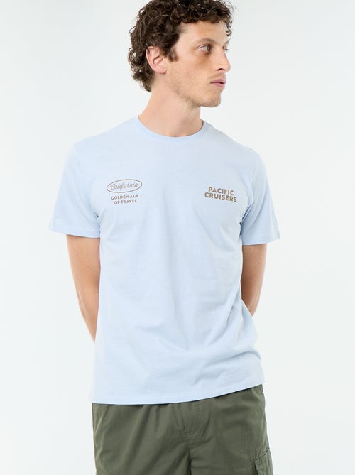 T-shirt met fantasieprint en korte mouwen - Kiabi