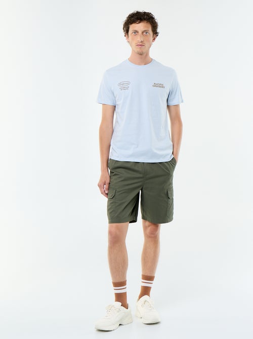 T-shirt met fantasieprint en korte mouwen - Kiabi
