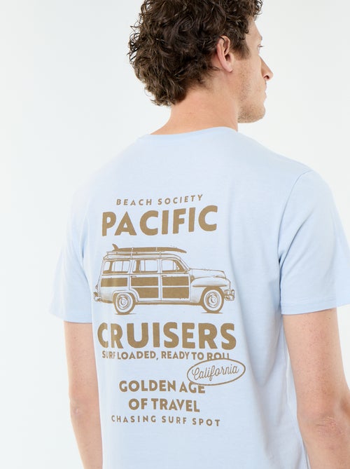 T-shirt met fantasieprint en korte mouwen - Kiabi