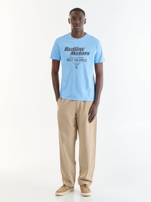 T-shirt met fantasieprint en korte mouwen - Kiabi