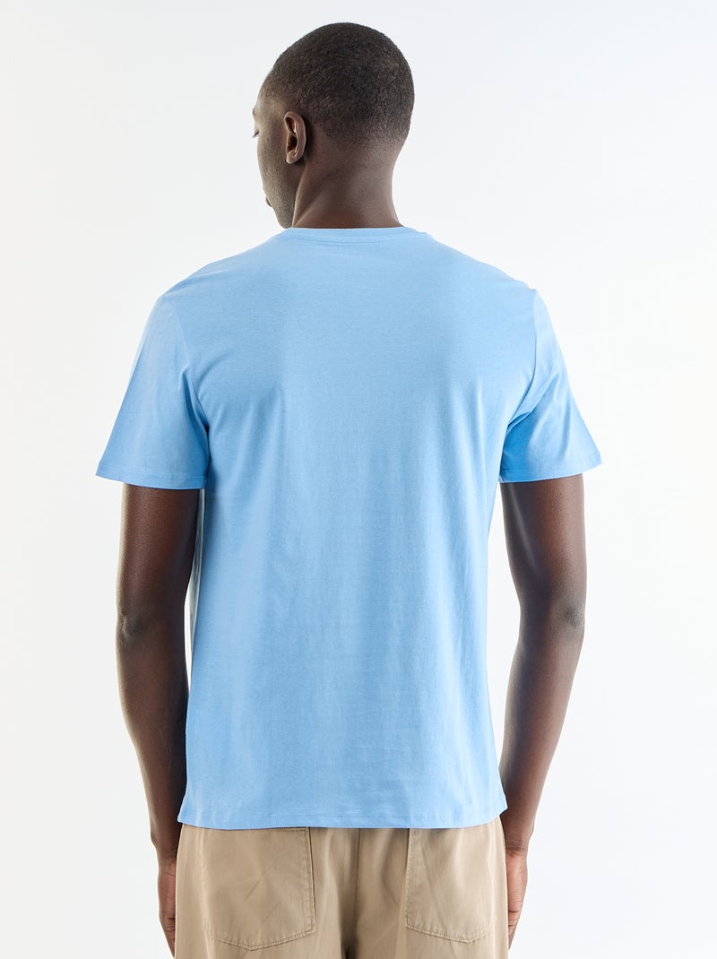T-shirt met fantasieprint en korte mouwen Blauw - Kiabi
