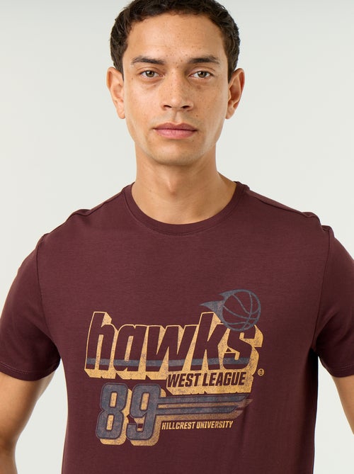 T-shirt met fantasieprint en korte mouwen - Kiabi