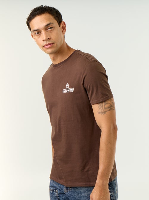 T-shirt met fantasieprint en korte mouwen - Kiabi
