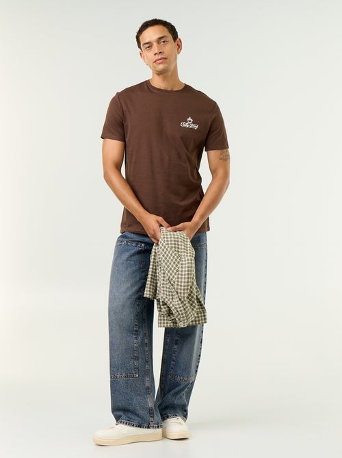 T-shirt met fantasieprint en korte mouwen - Kiabi