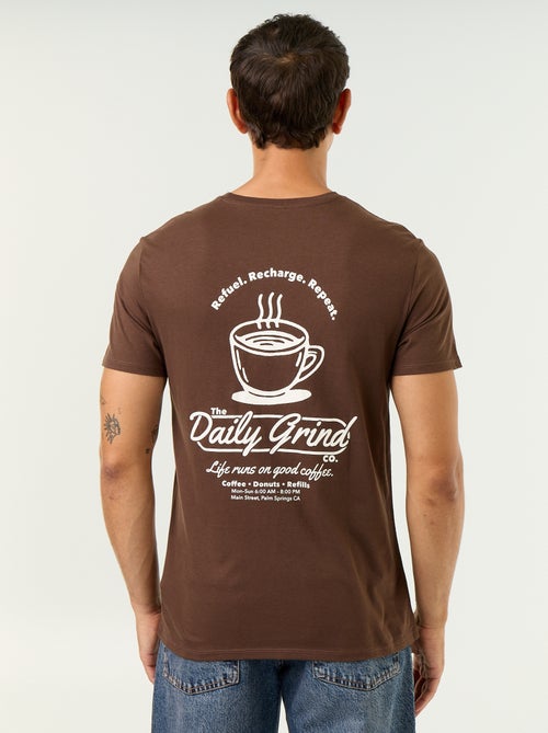 T-shirt met fantasieprint en korte mouwen - Kiabi