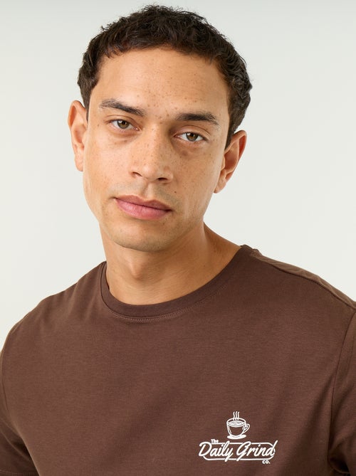 T-shirt met fantasieprint en korte mouwen - Kiabi