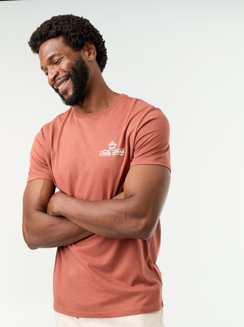 T-shirt met fantasieprint en korte mouwen - Kiabi