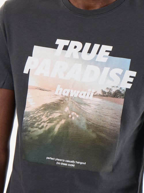 T-shirt met fantasieprint en korte mouwen - Kiabi