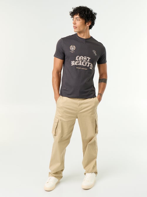 T-shirt met fantasieprint en korte mouwen - Kiabi T-shirt met fantasieprint en korte mouwen - Kiabi