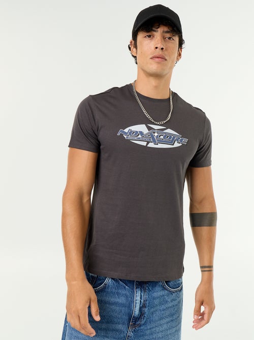 T-shirt met fantasieprint en korte mouwen - Kiabi