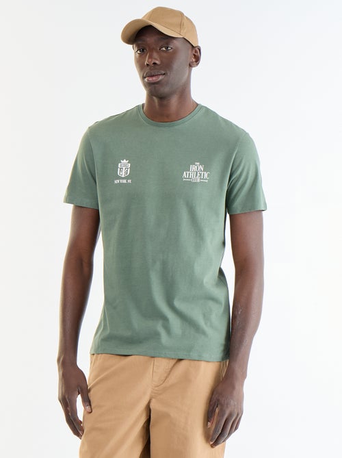 T-shirt met fantasieprint en korte mouwen - Kiabi