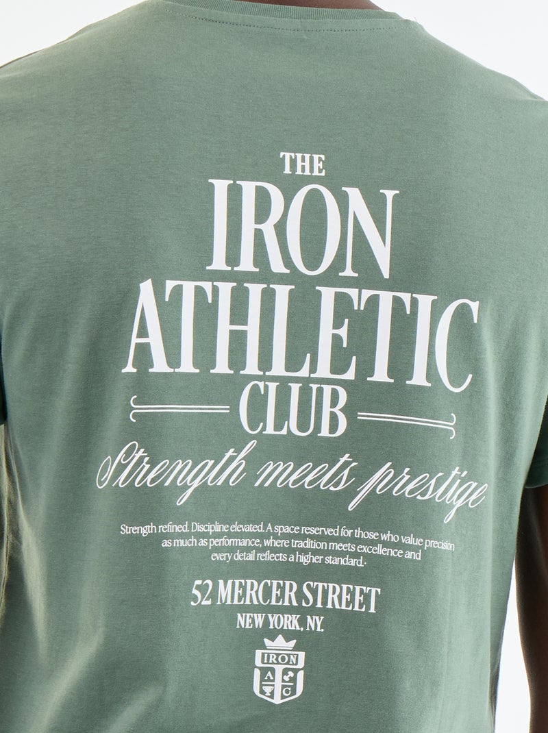T-shirt met fantasieprint en korte mouwen Groen - Kiabi