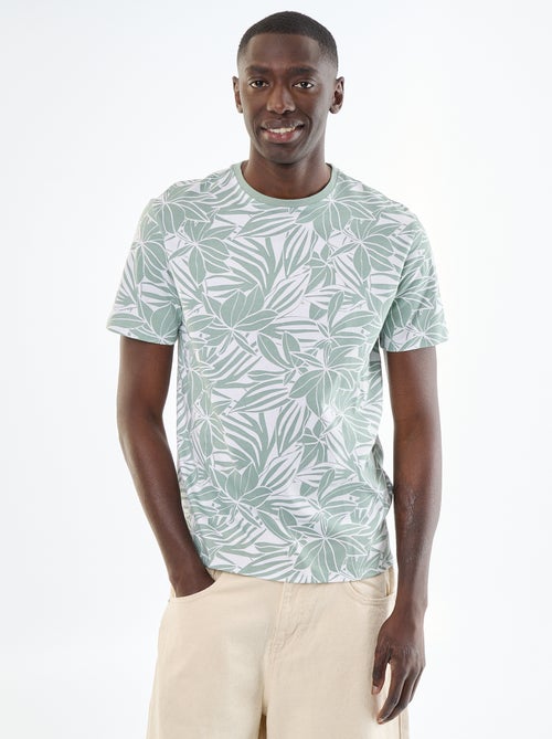 T-shirt met fantasieprint en korte mouwen - Kiabi