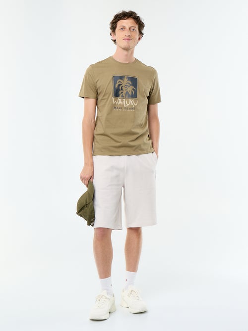 T-shirt met fantasieprint en korte mouwen - Kiabi