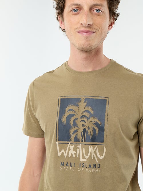 T-shirt met fantasieprint en korte mouwen - Kiabi