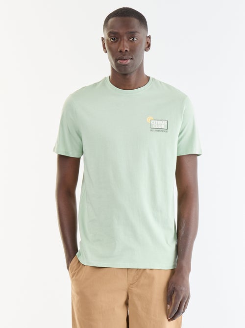 T-shirt met fantasieprint en korte mouwen - Kiabi