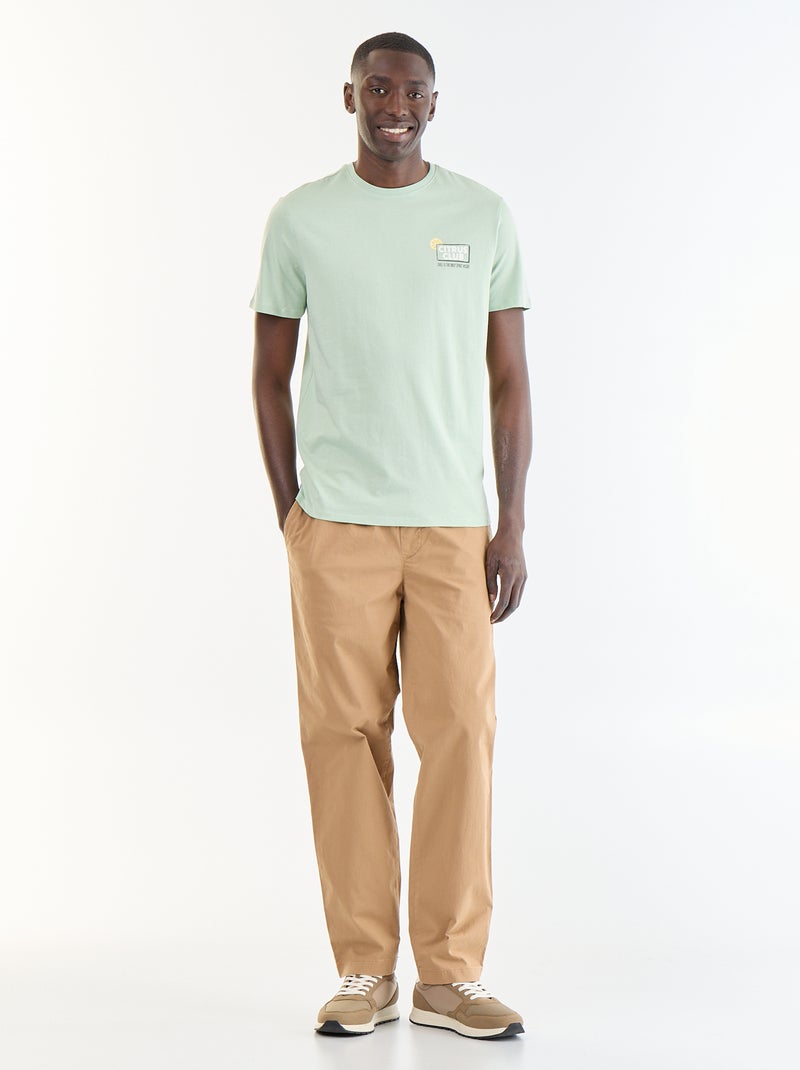 T-shirt met fantasieprint en korte mouwen Groen - Kiabi