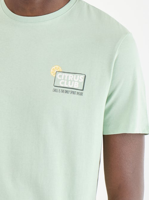 T-shirt met fantasieprint en korte mouwen - Kiabi