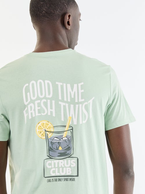 T-shirt met fantasieprint en korte mouwen - Kiabi