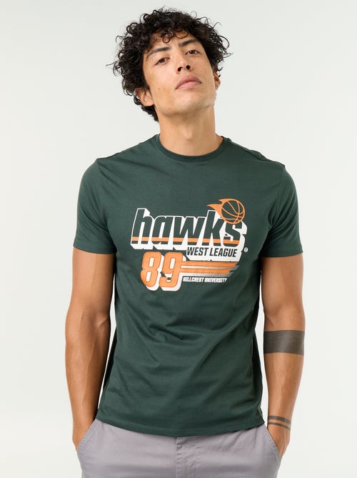 T-shirt met fantasieprint en korte mouwen - Kiabi T-shirt met fantasieprint en korte mouwen - Kiabi