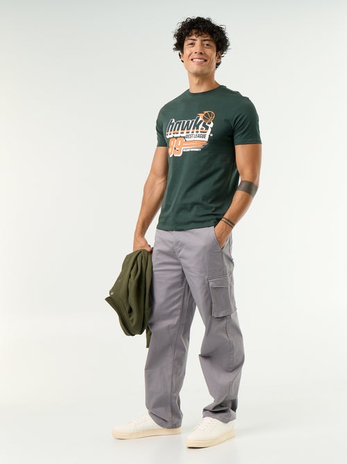T-shirt met fantasieprint en korte mouwen - Kiabi T-shirt met fantasieprint en korte mouwen - Kiabi