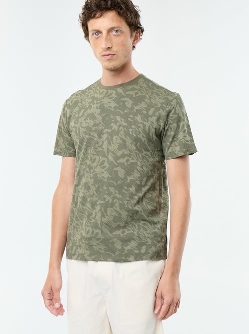 T-shirt met fantasieprint en korte mouwen - Kiabi