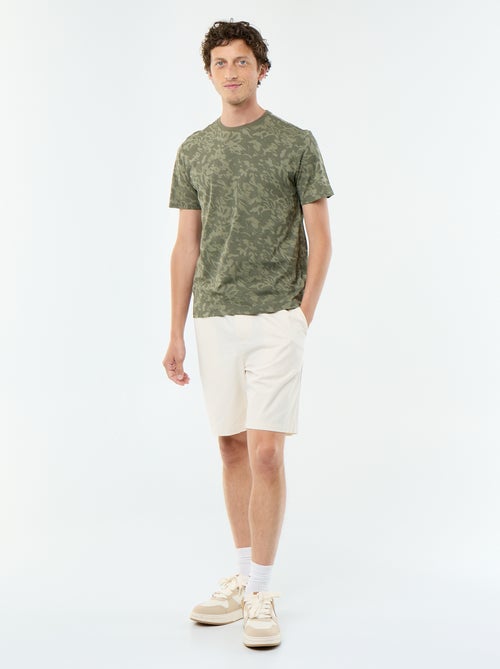 T-shirt met fantasieprint en korte mouwen - Kiabi
