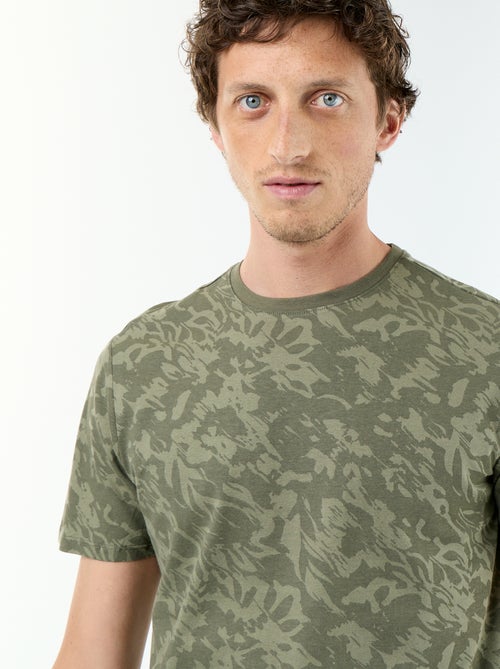 T-shirt met fantasieprint en korte mouwen - Kiabi
