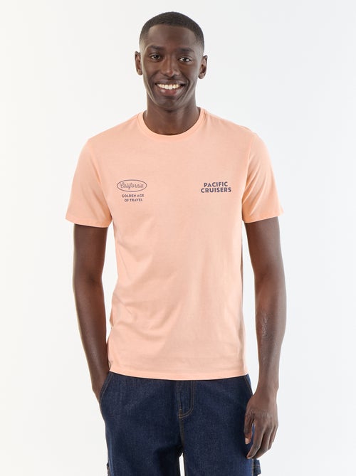 T-shirt met fantasieprint en korte mouwen - Kiabi