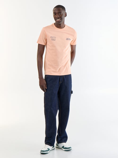 T-shirt met fantasieprint en korte mouwen - Kiabi