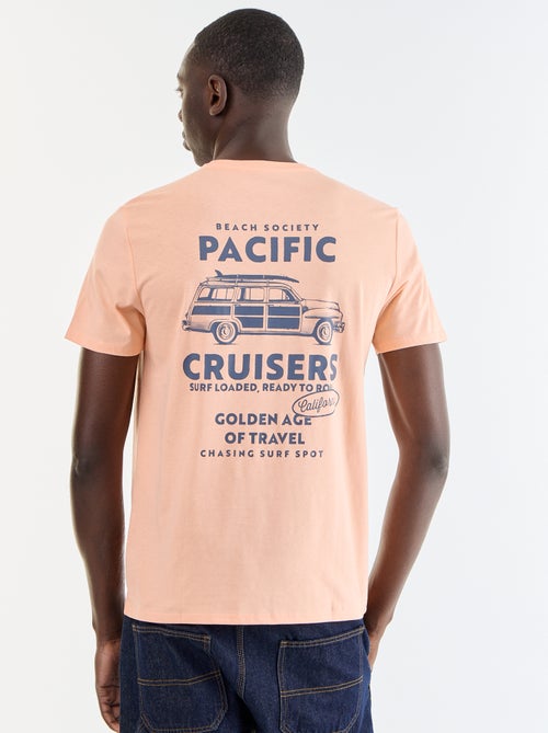 T-shirt met fantasieprint en korte mouwen - Kiabi