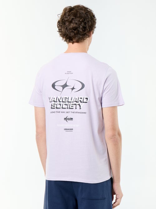 T-shirt met fantasieprint en korte mouwen - Kiabi